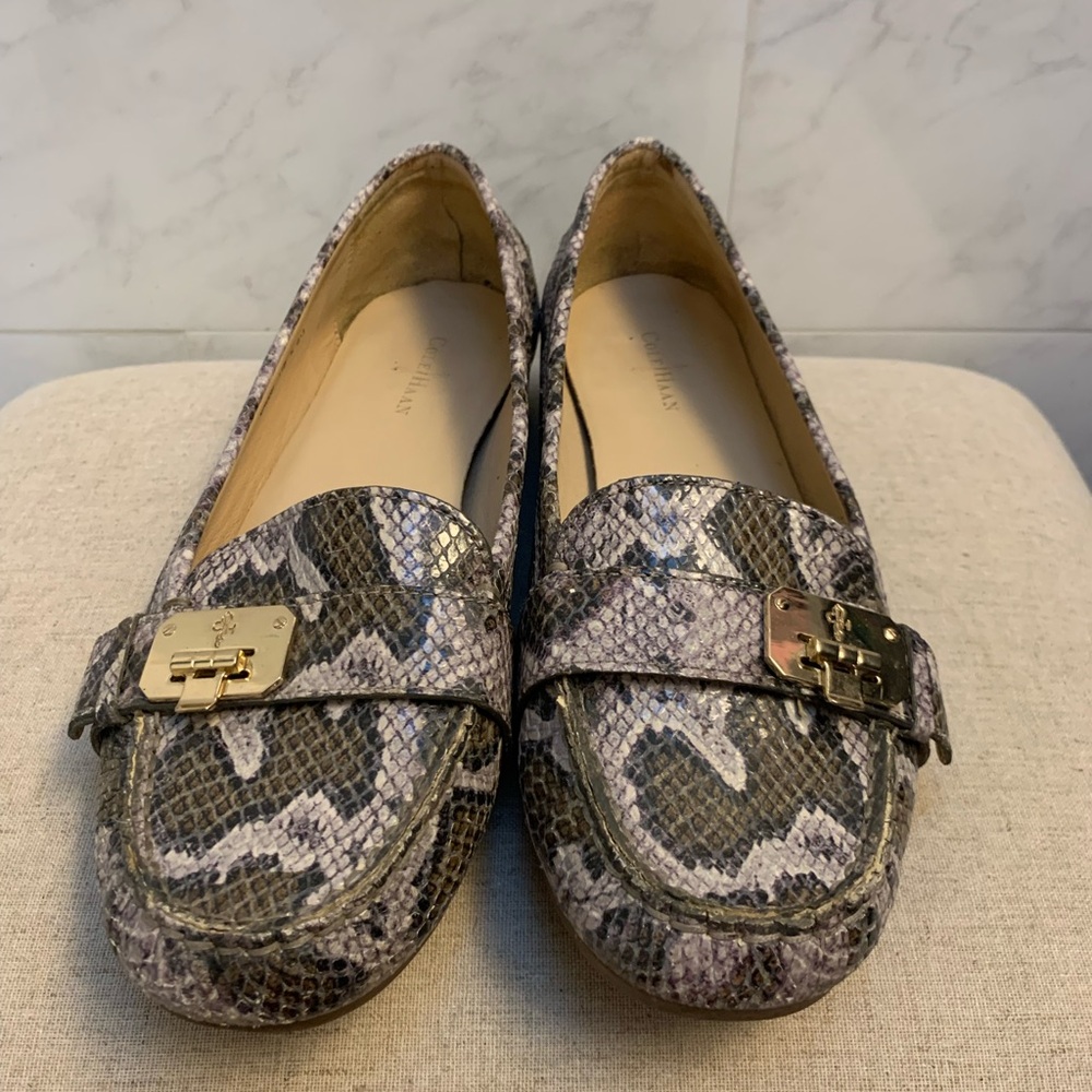 Cole Haan Snakeskin Pattern Loafers